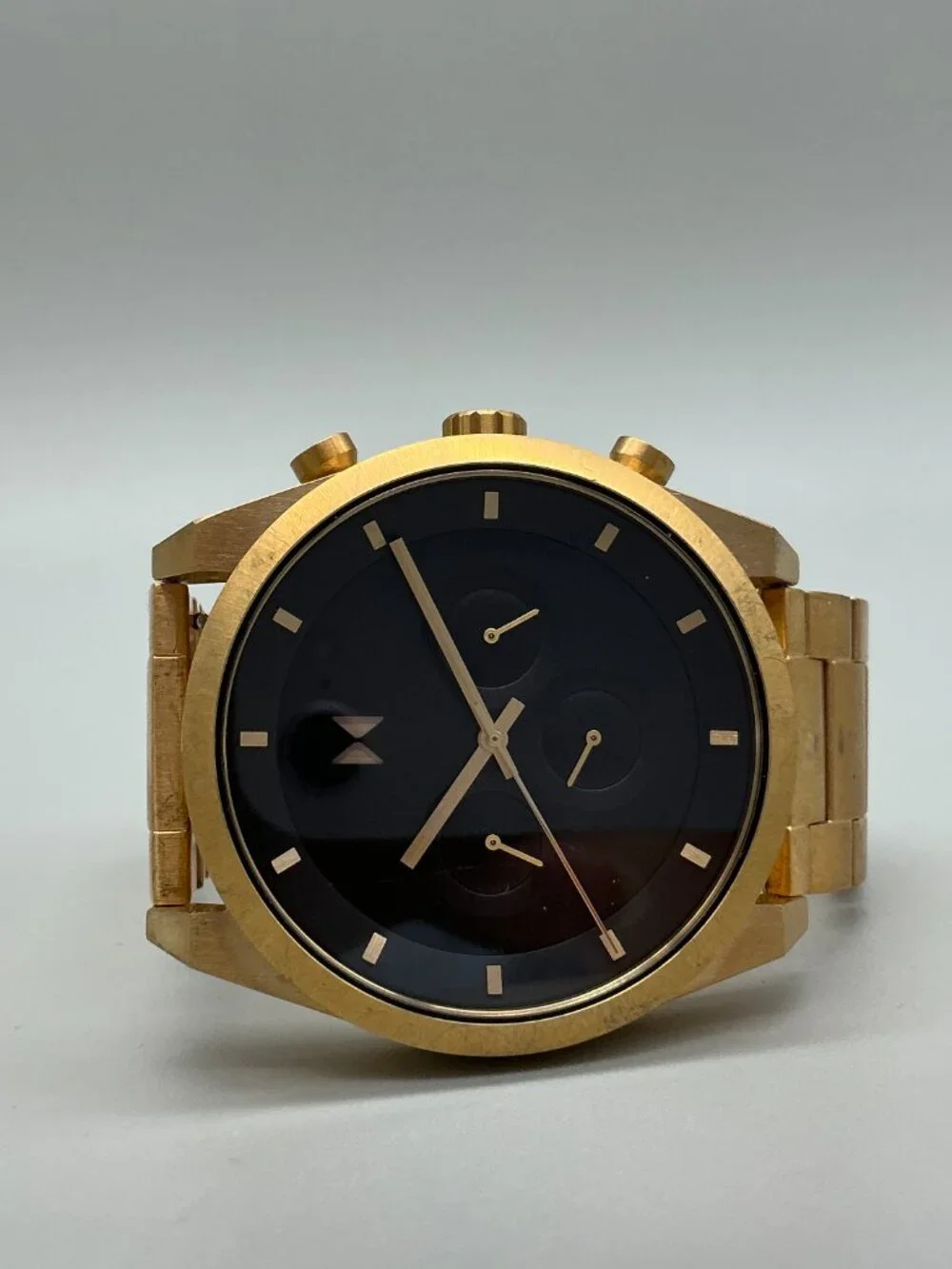 MVMT Element Atomic Gold Mens Watch 44mm Chronograph Gold Tone 7.5